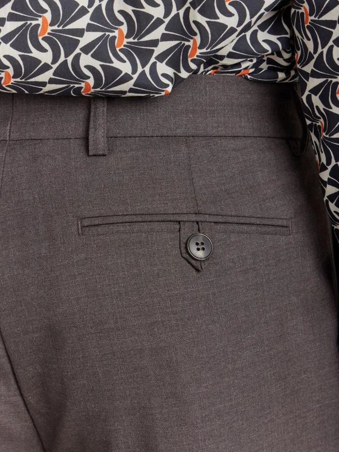 Men Agns B Suits Chocolat Worsted Wool Lucas Trousers