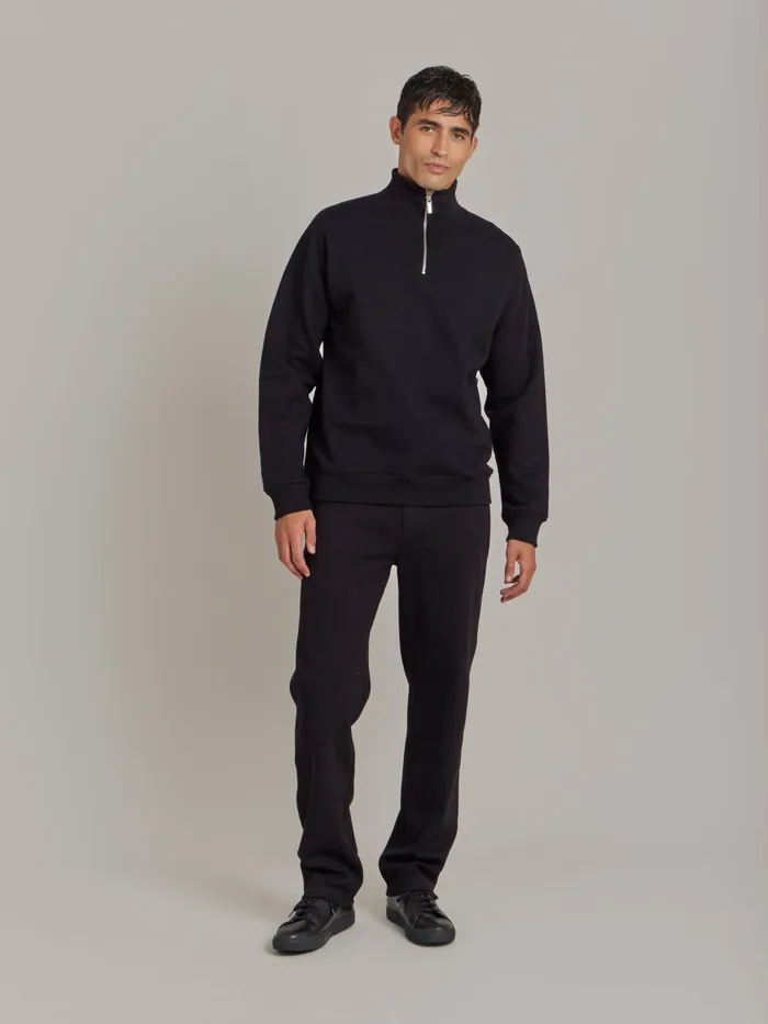 Men Agns B Tshirts and Polo Shirts Black Cotton Fleece Zip Sweatshirt