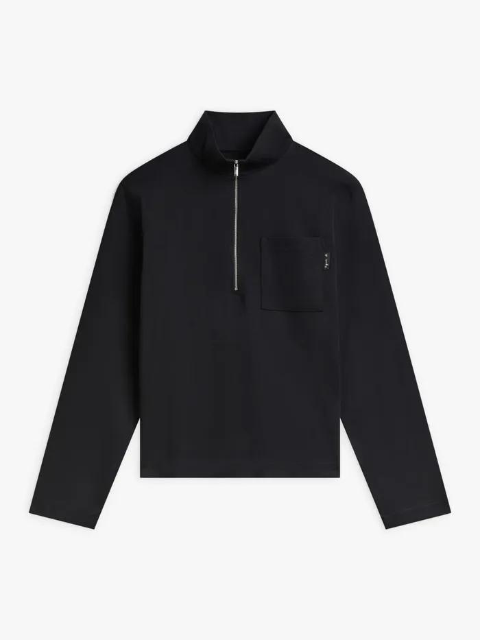 Men Agns B Tshirts and Polo Shirts Black Cotton Jersey Kent Polo Shirt