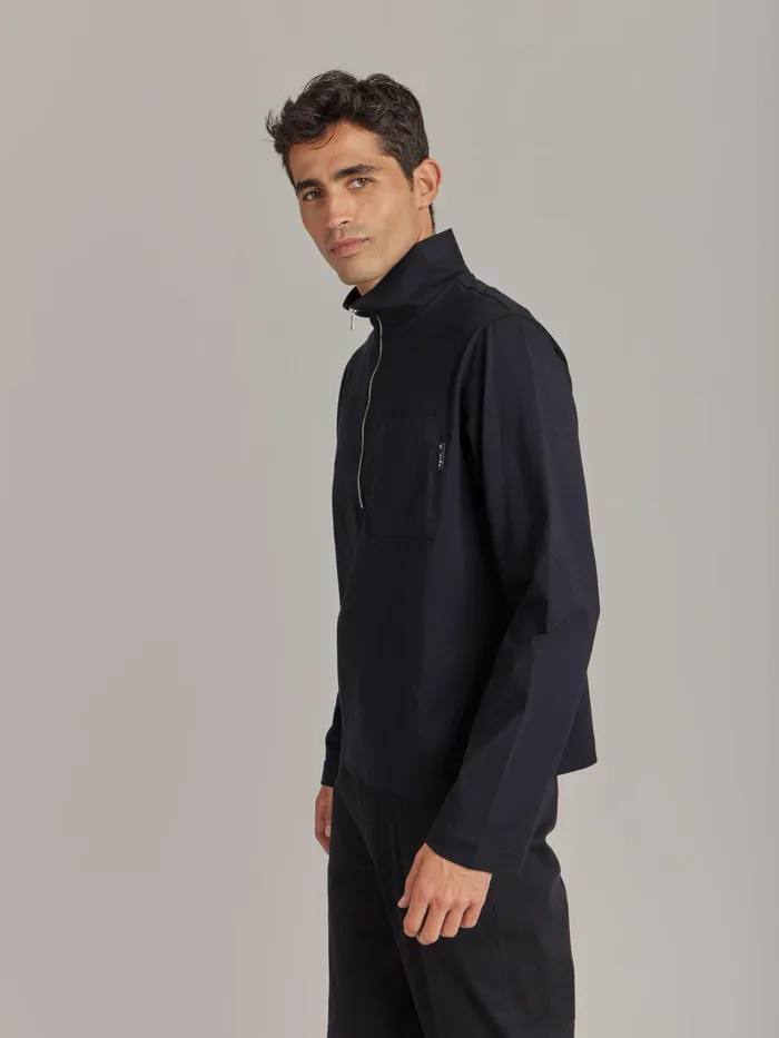 Men Agns B Tshirts and Polo Shirts Black Cotton Jersey Kent Polo Shirt
