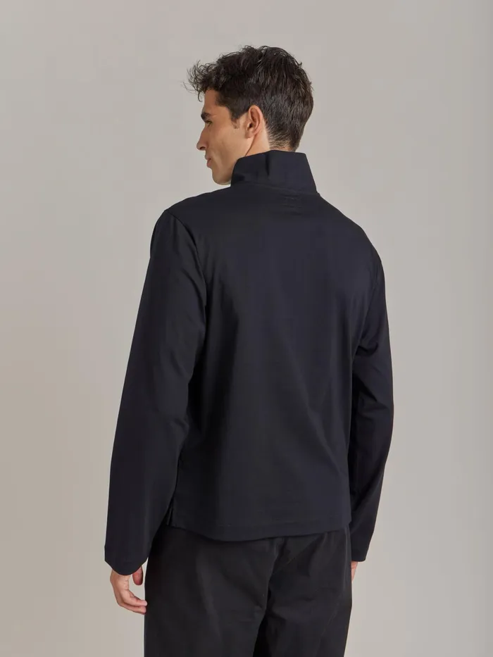 Men Agns B Tshirts and Polo Shirts Black Cotton Jersey Kent Polo Shirt