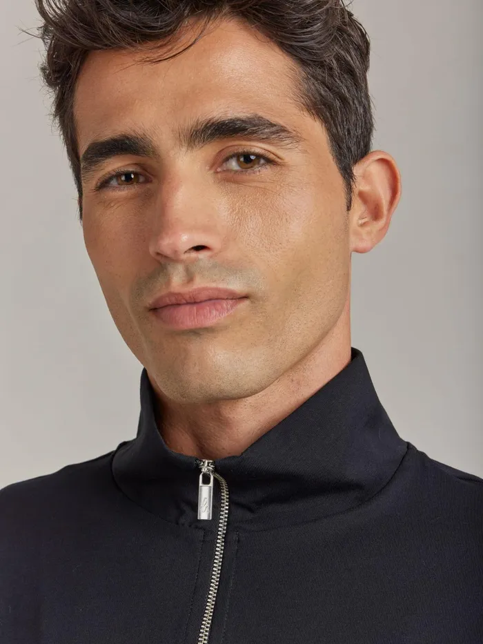 Men Agns B Tshirts and Polo Shirts Black Cotton Jersey Kent Polo Shirt