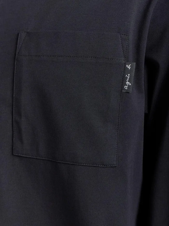 Men Agns B Tshirts and Polo Shirts Black Cotton Jersey Kent Polo Shirt