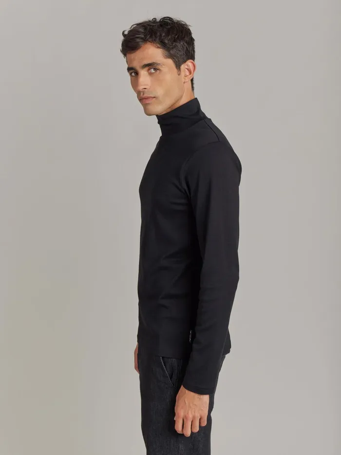 Men Agns B Tshirts and Polo Shirts Black Cotton Jersey Panama Tshirt