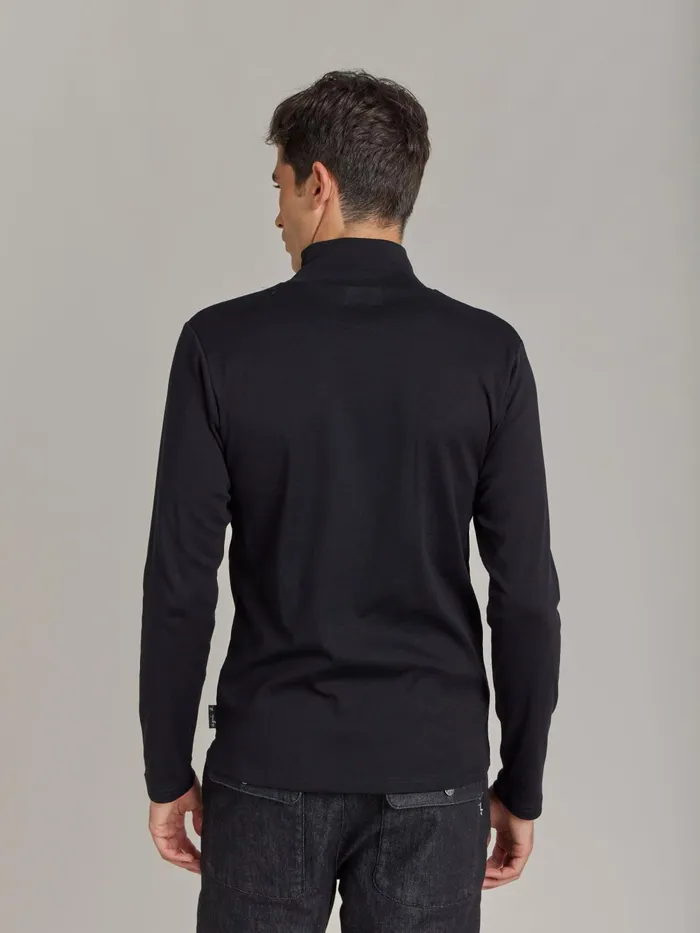 Men Agns B Tshirts and Polo Shirts Black Cotton Jersey Panama Tshirt
