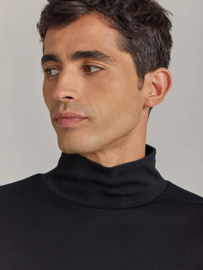 Men Agns B Tshirts and Polo Shirts Black Cotton Jersey Panama Tshirt