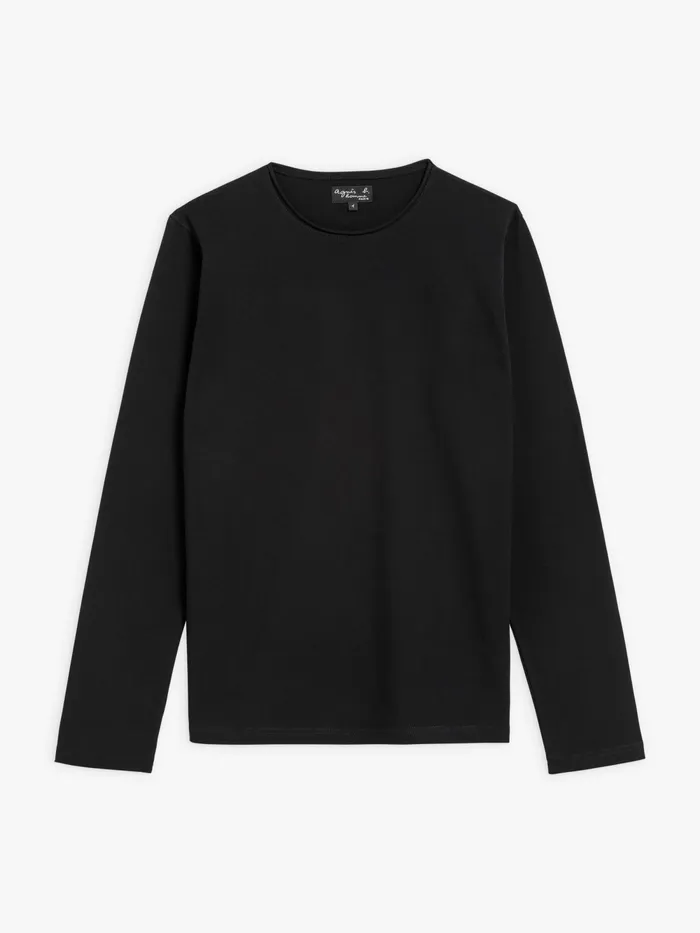 Men Agns B Tshirts and Polo Shirts Black Long Sleeves Roulotte Tshirt