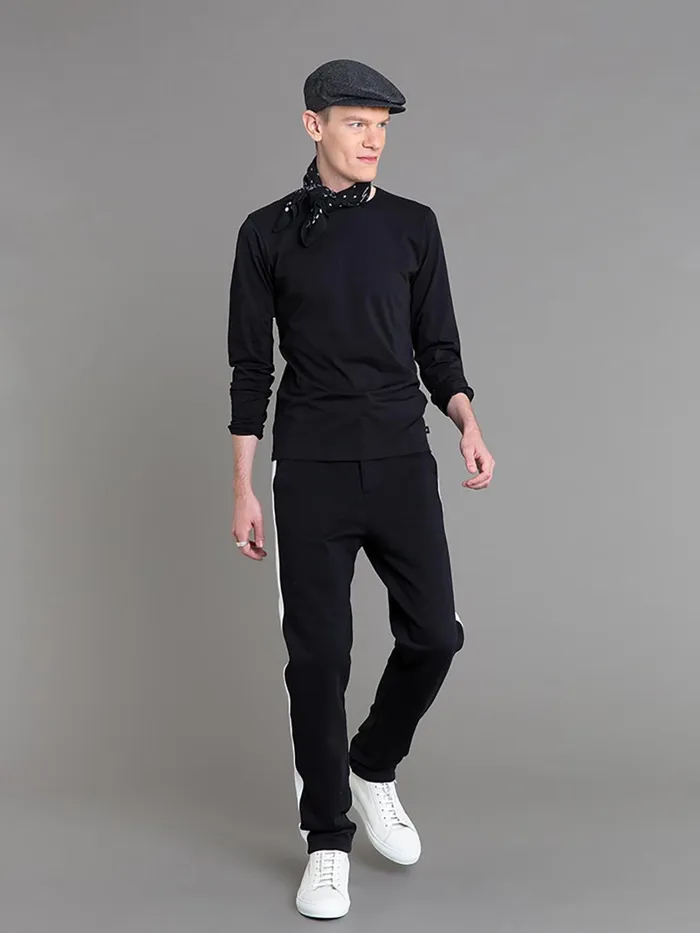 Men Agns B Tshirts and Polo Shirts Black Long Sleeves Roulotte Tshirt