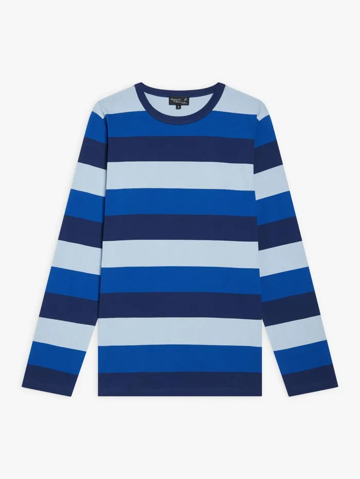 Men Agns B Tshirts and Polo Shirts Blue Cotton Jersey Striped New Coulos Tshirt Men Agns B Tshirts and Polo Shirts Blue Cotton Jersey Striped New Coulos Tshirt