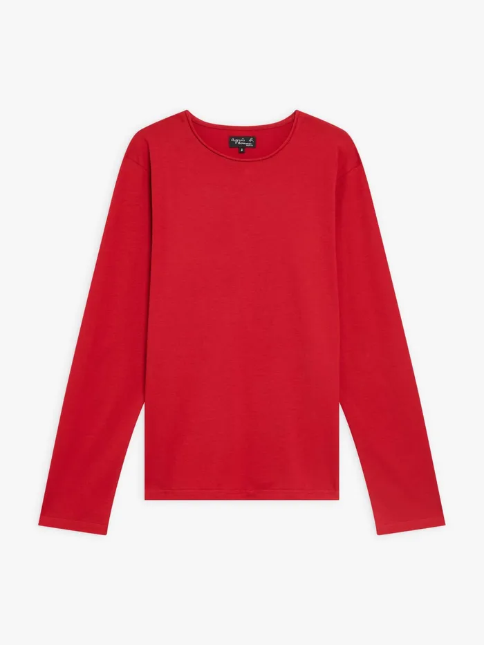 Men Agns B Tshirts and Polo Shirts Red Cotton Jersey Roulotte Tshirt