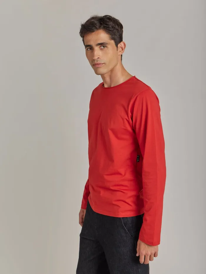 Men Agns B Tshirts and Polo Shirts Red Cotton Jersey Roulotte Tshirt