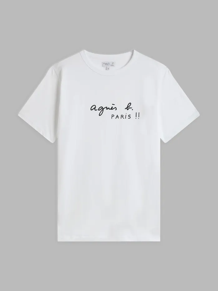 Men Agns B Tshirts and Polo Shirts White Cotton Jersey Brando Tshirt Screenprinted PARIS Men Agns B Tshirts and Polo Shirts White Cotton Jersey Brando Tshirt Screenprinted PARIS