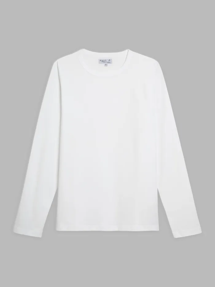 Men Agns B Tshirts and Polo Shirts White Long Sleeves Coulos Tshirt