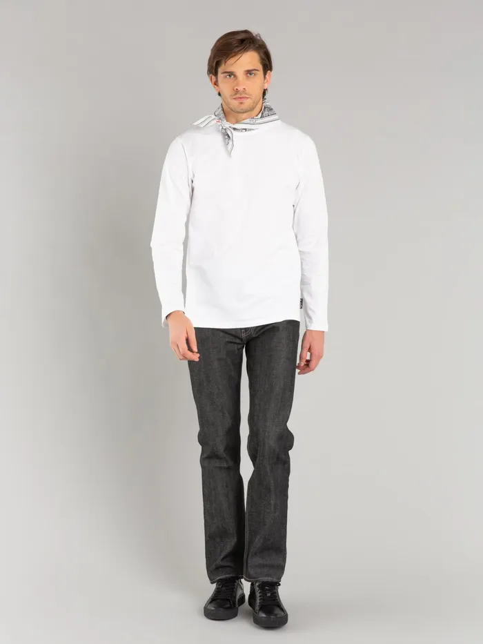 Men Agns B Tshirts and Polo Shirts White Long Sleeves Coulos Tshirt