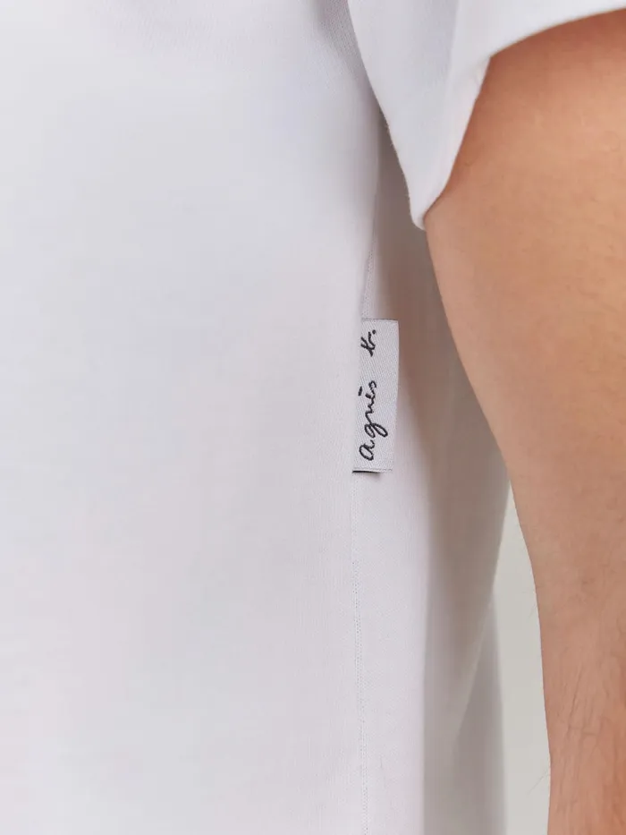 Men Agns B Tshirts and Polo Shirts White Mark Cotton Jersey Tshirt