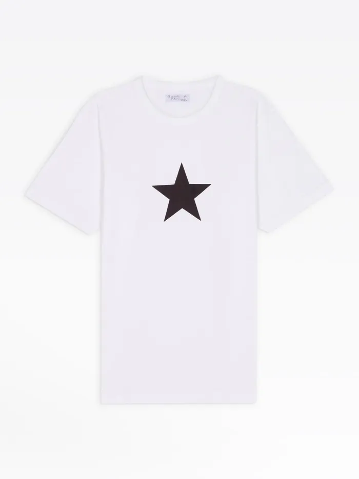 Men Agns B Tshirts and Polo Shirts White Short Sleeves Coulos Star Tshirt