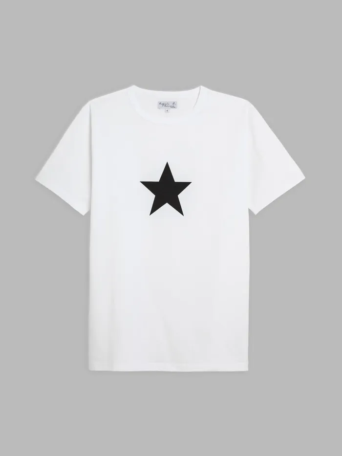 Men Agns B Tshirts and Polo Shirts White Short Sleeves Coulos Star Tshirt