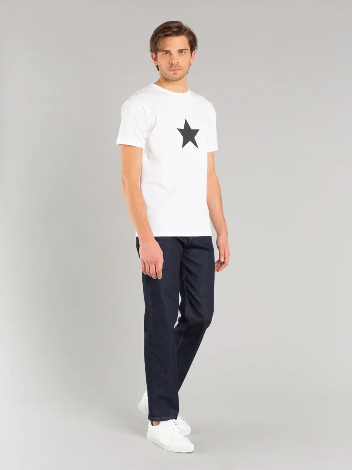 Men Agns B Tshirts and Polo Shirts White Short Sleeves Coulos Star Tshirt