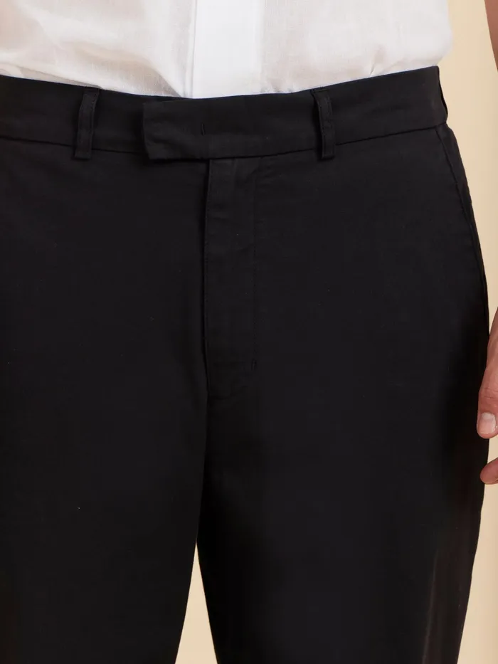 Men Agns B Trousers Black Cotton Jami Trousers