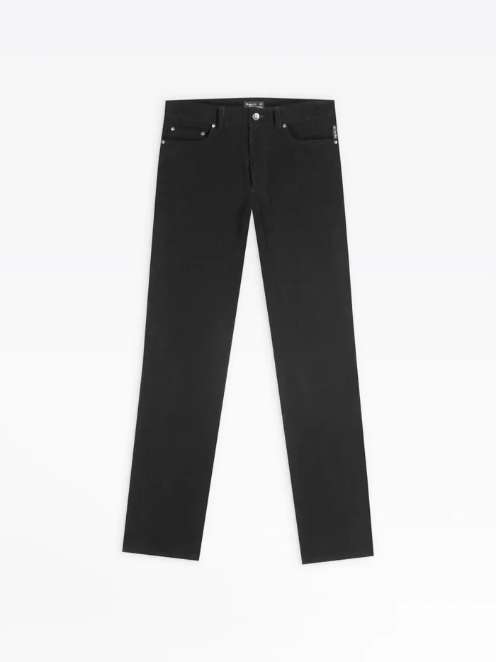 Men Agns B Trousers Black Velvet Cord Ringo Jeans