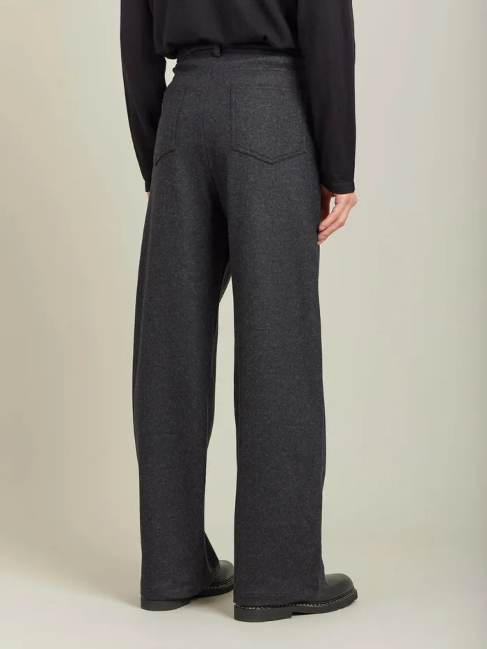 Men Agns B Trousers Grey Wool Jersey Large Trousers
