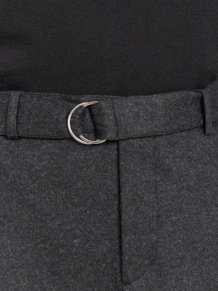 Men Agns B Trousers Grey Wool Jersey Large Trousers