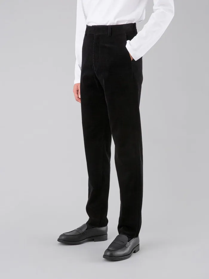 Men Agns B Trousers Jamey Trousers In Black Cotton Corduroy