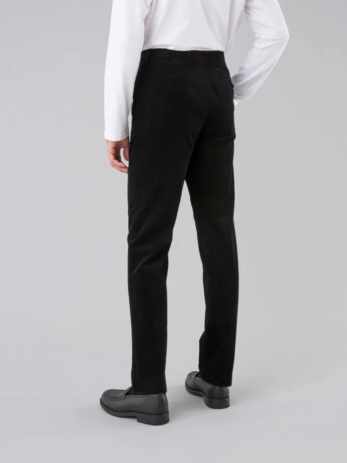 Men Agns B Trousers Jamey Trousers In Black Cotton Corduroy