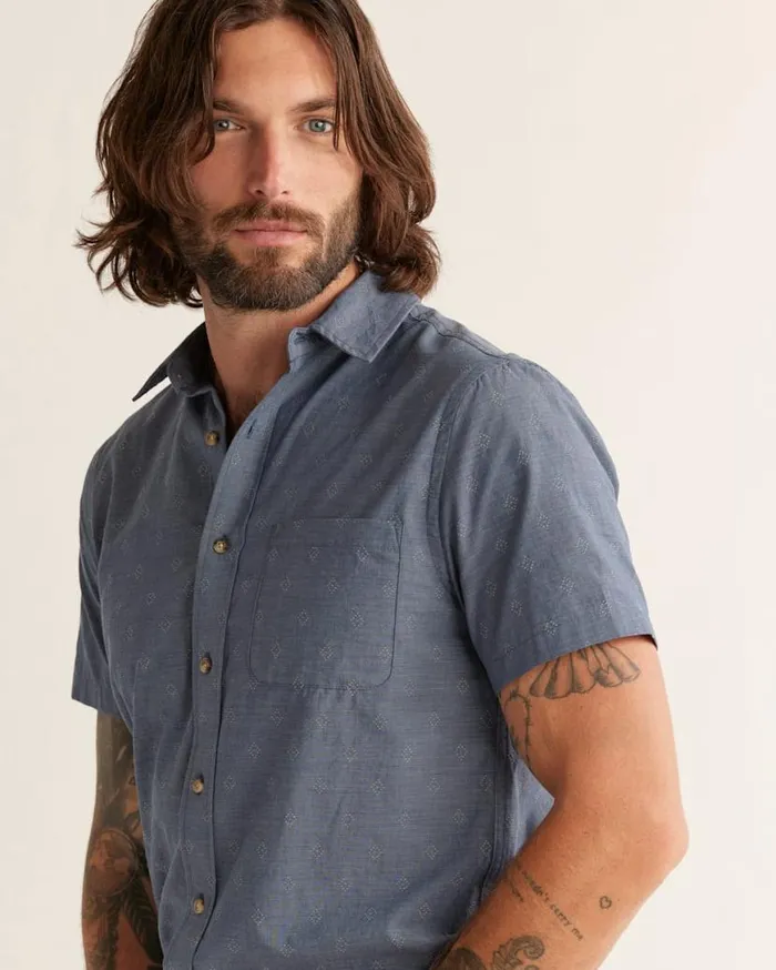 Men COLFAX DIAMOND DOBBY COTTON SHIRT Mahogany Pendleton Shirts