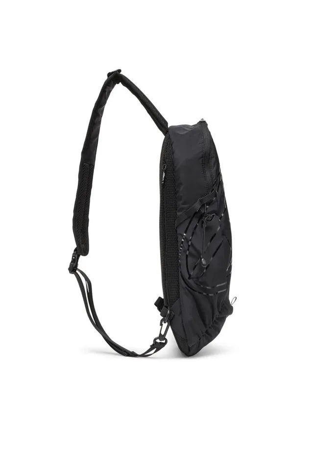Men Diesel Backpacks DRAPE SLING BAG Black Men Diesel Backpacks DRAPE SLING BAG Black