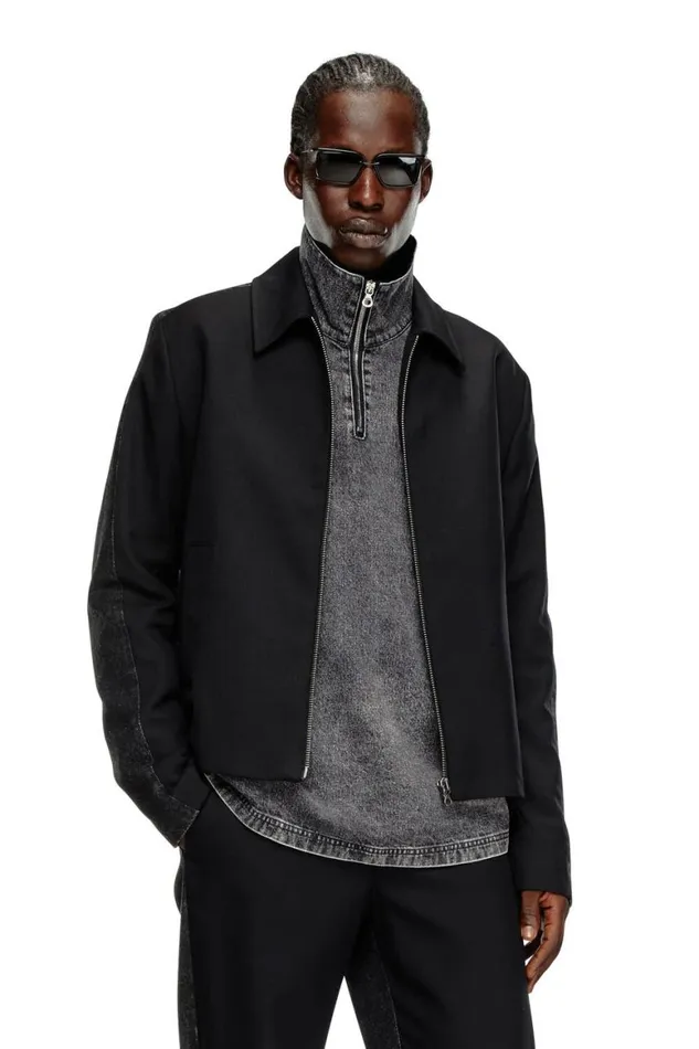 Men Diesel Jackets JRHEIN Black Men Diesel Jackets JRHEIN Black