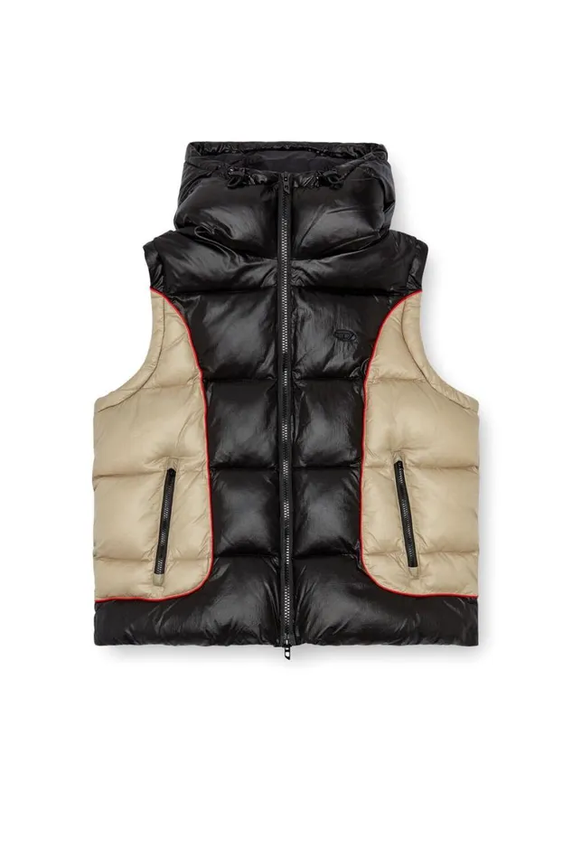 Men Diesel Jackets WOSTENDSL Blackbeige Men Diesel Jackets WOSTENDSL Blackbeige