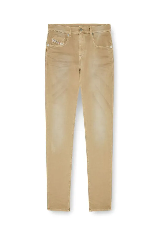 Men Diesel Jeans Slim 2060 DStrukt Joggjeans 0670M Beige