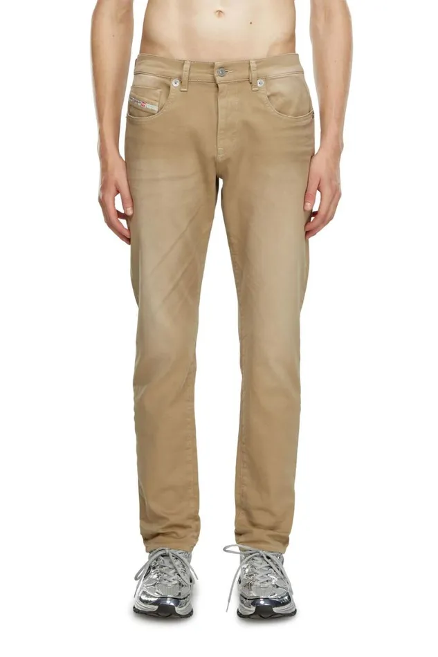 Men Diesel Jeans Slim 2060 DStrukt Joggjeans 0670M Beige