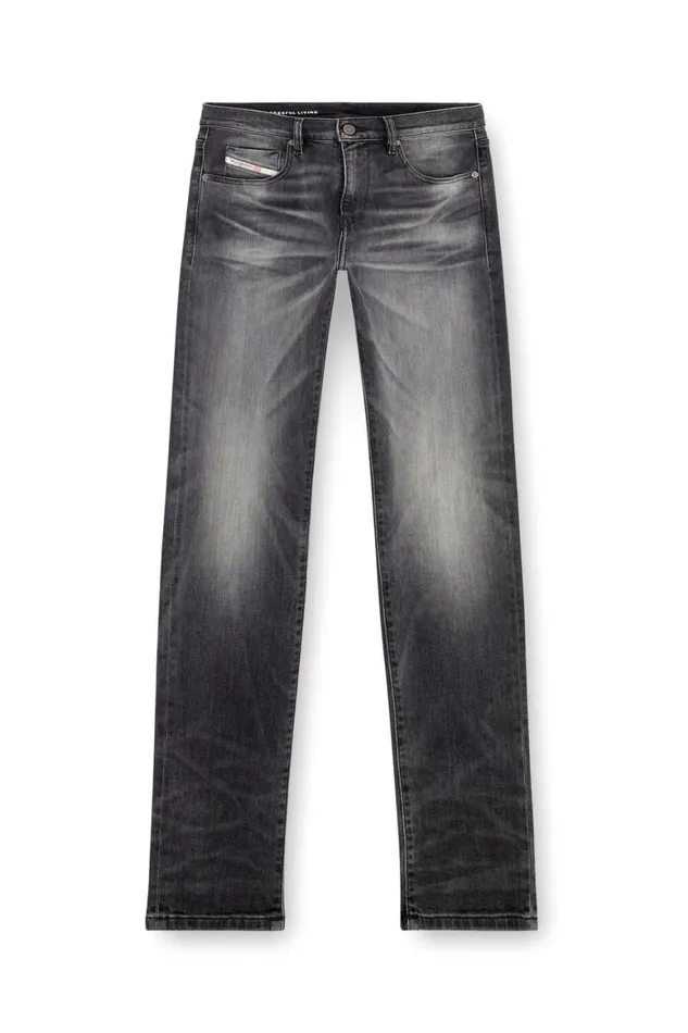 Men Diesel Jeans Slim Jeans 2019 DStrukt 09J52 Blackdark Grey