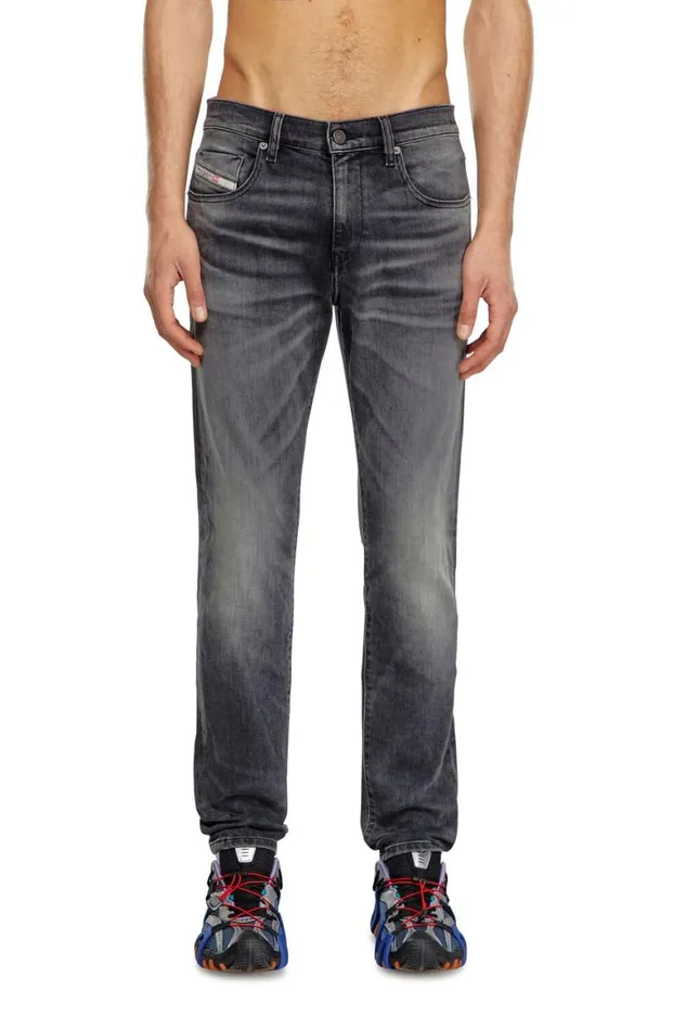 Men Diesel Jeans Slim Jeans 2019 DStrukt 09J52 Blackdark Grey
