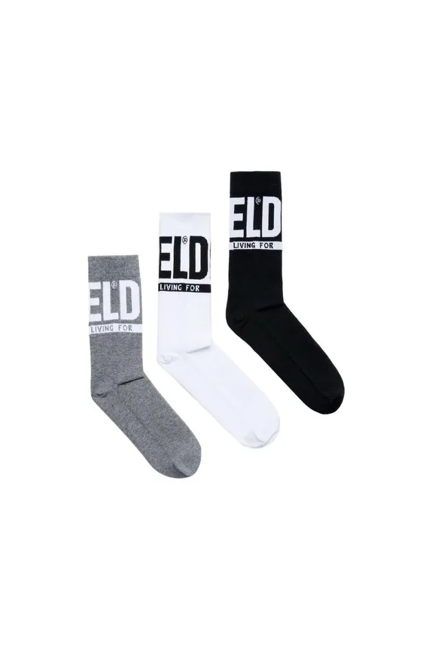 Men Diesel Socks SKMRAYTHREEPACK Greywhite