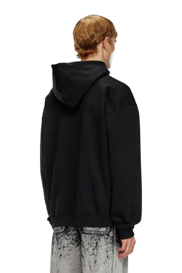Men Diesel Sweatshirts and Hoodies SBOXTHOODLAB Black