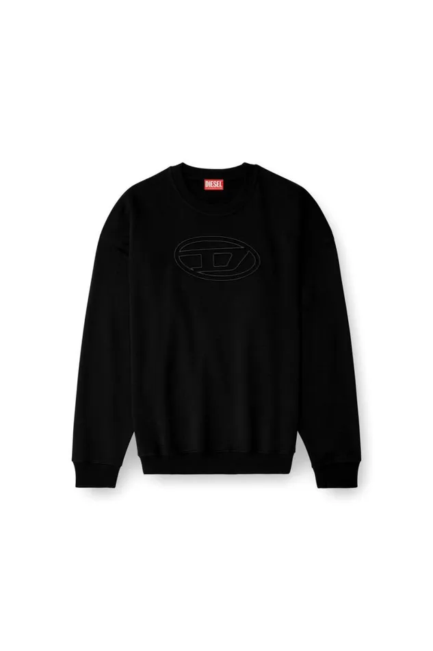 Men Diesel Sweatshirts and Hoodies SMARTBIGOVAL Black
