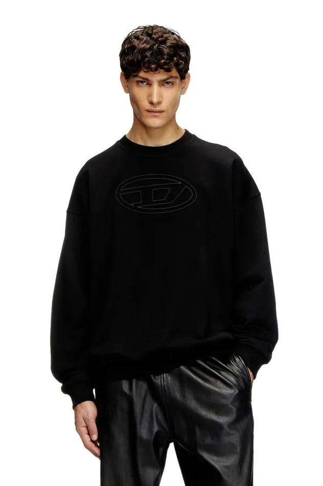 Men Diesel Sweatshirts and Hoodies SMARTBIGOVAL Black