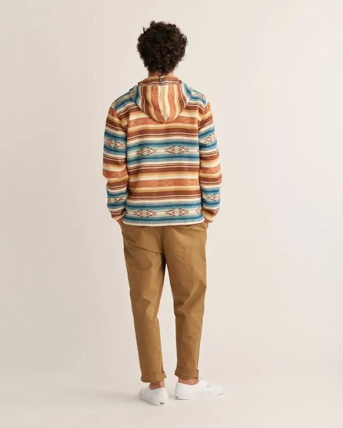 Men DOUBLESOFT DRIFTWOOD HOODIE Azurebrown Stripe Pendleton Jackets and Coats