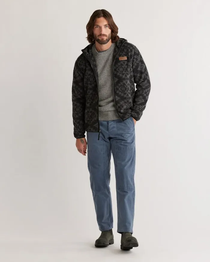 Men FLEECE HOODED JACKET Black Sacred Star Pendleton Jackets and Coats