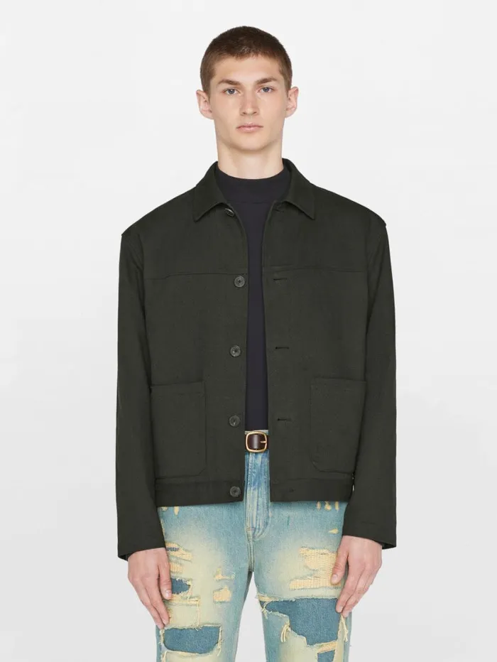 Men Jackets and Coats FRAME Lined Cotton Trucker Jacket 8212 Charcoal Grey Men Jackets and Coats FRAME Lined Cotton Trucker Jacket 8212 Charcoal Grey
