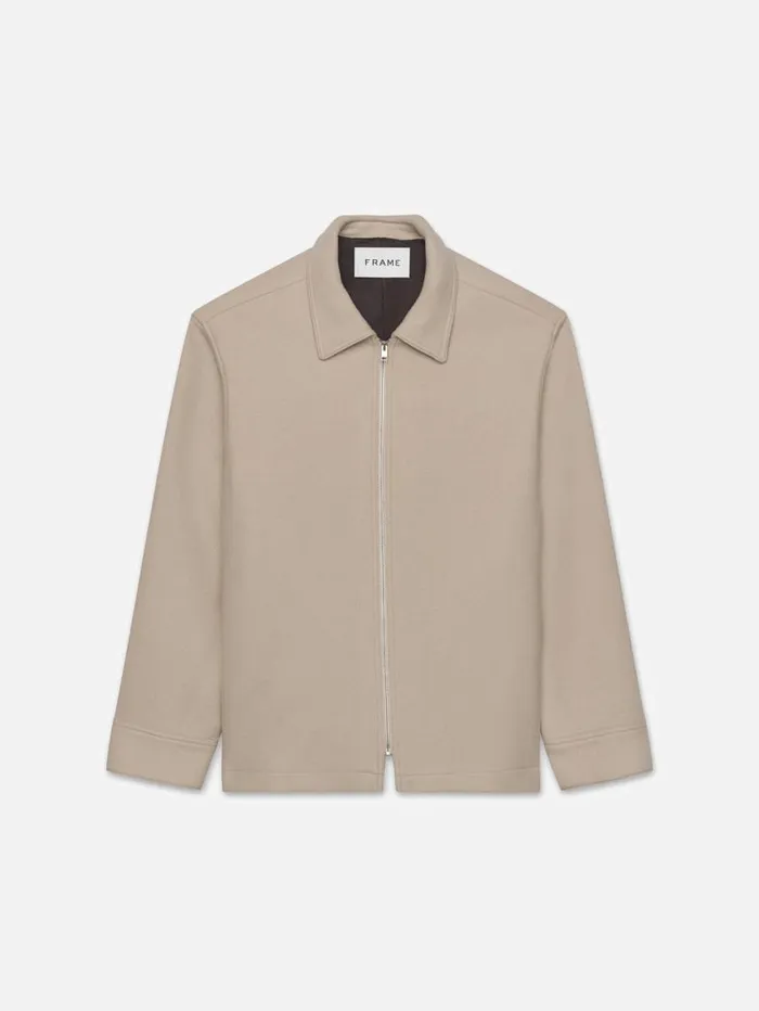 Men Jackets and Coats FRAME Textured Wool Jacket 8212 Warm Khaki