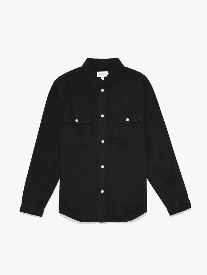 Men Jackets and Shirts FRAME Denim Shirt 8212 Noir