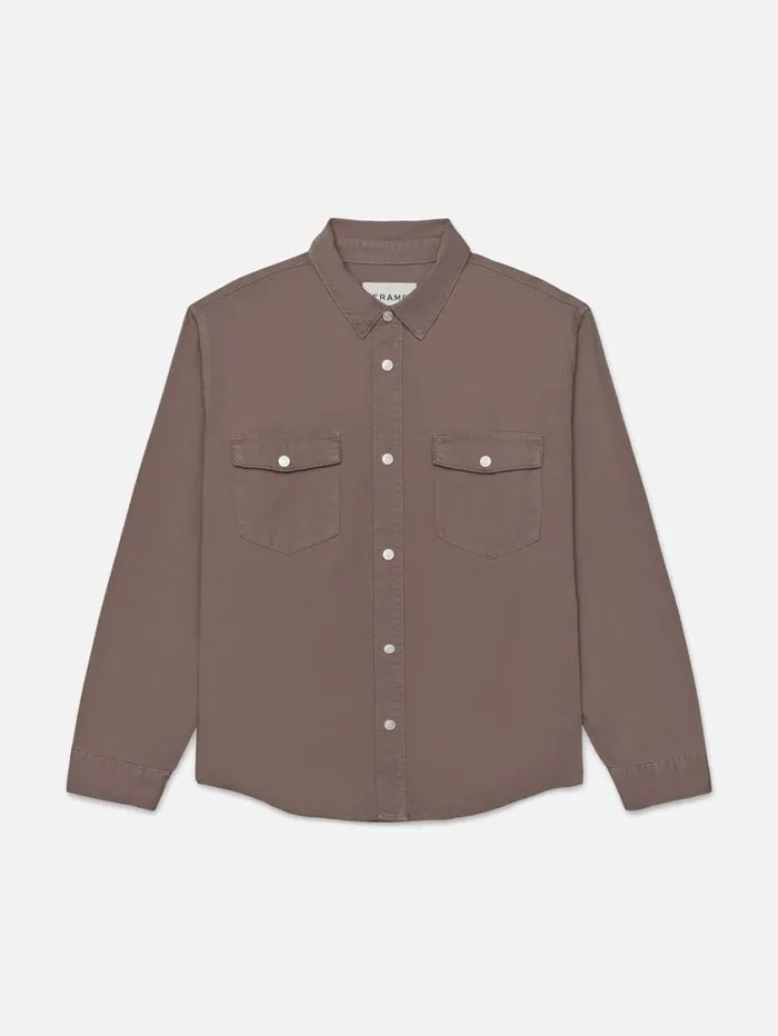 Men Jackets and Shirts FRAME Fashion Denim Shirt 8212 Dry Rose