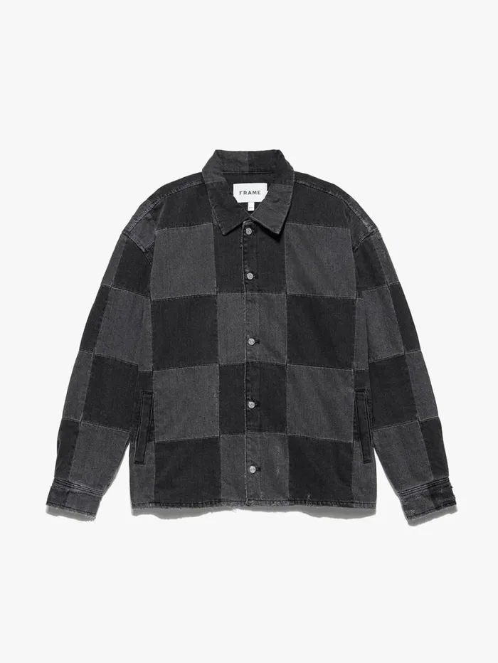Men Jackets and Shirts FRAME Monochrome Denim Jacket 8212 Washed Noir