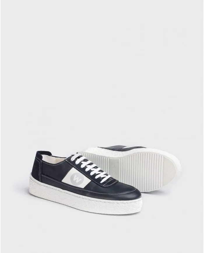 Men Leather Sneaker With Laces Wonders Casual Shoes
