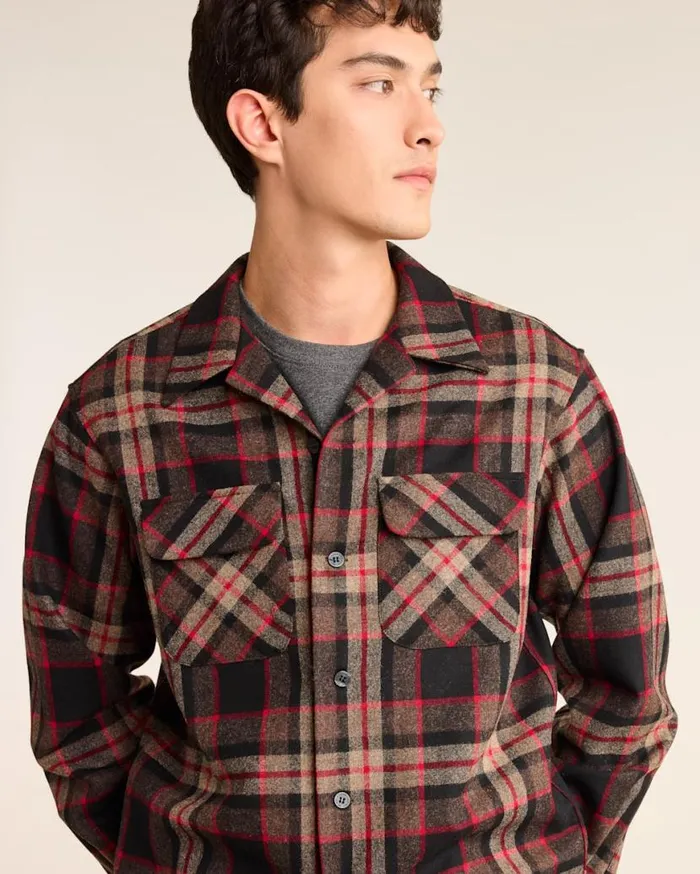 Men LIMITED EDITION PLAID BOARD SHIRT Brownblackred Pendleton Shirts