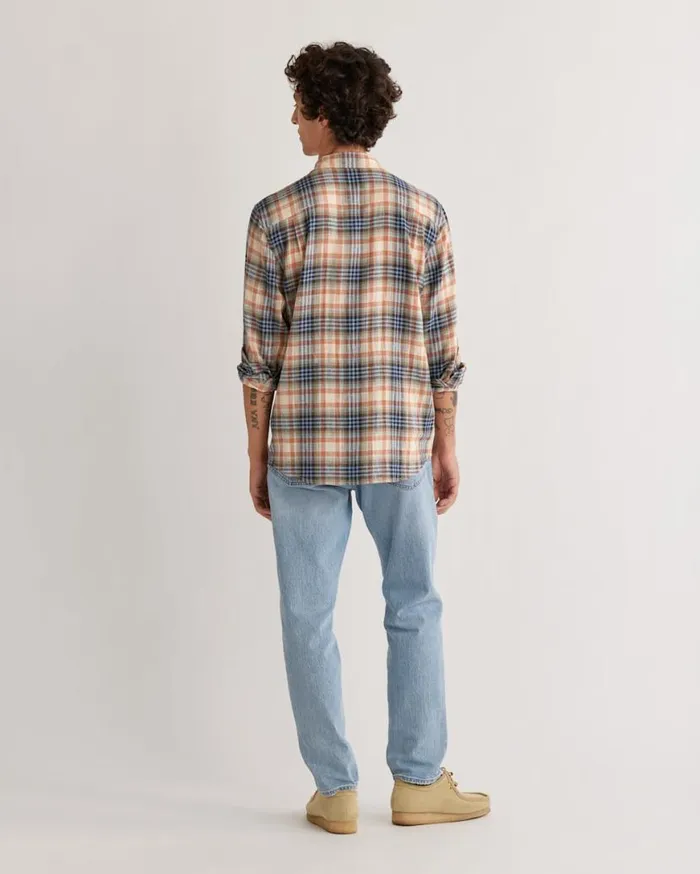 Men LONGSLEEVE DAWSON LINEN SHIRT Rustgraphitestone Plaid Pendleton Shirts